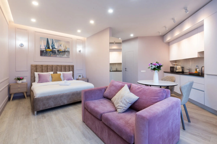 Фотография номера квартиры Апартамент «Лиловое Настроение» на Марьиной роще