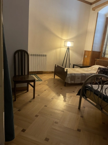 Bed in Dorm with balcony and with city view