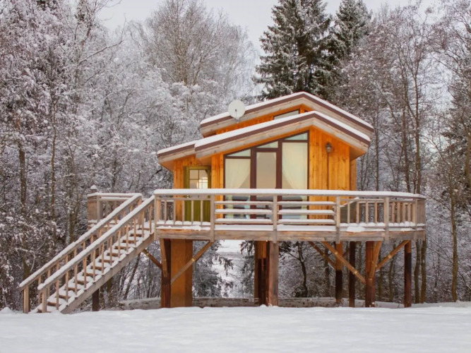 Фотография номера Коттеджа Частный дом Экоранчо Большой на деревьях для 3х взрослых