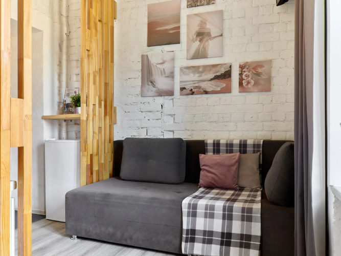 Фотография номера квартиры Апартаменты Rush in Aparts в Центре Казани Двухуровневые с Мини-кухней Своя Парковка