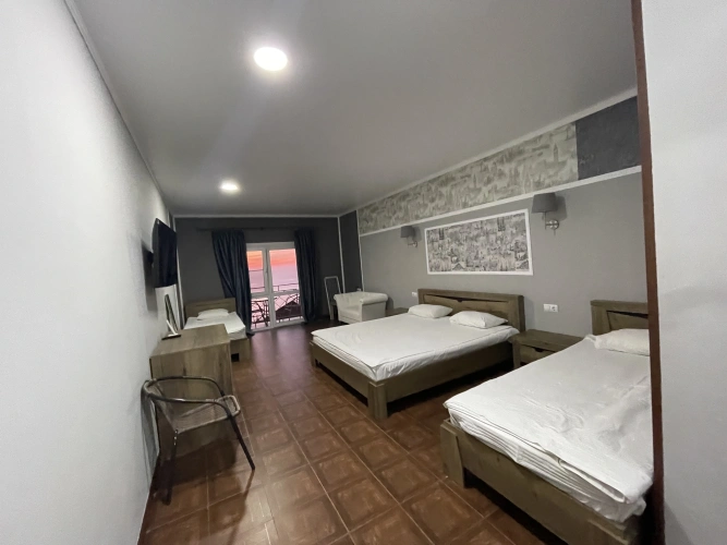 Superior Quadruple room with balcony and with view