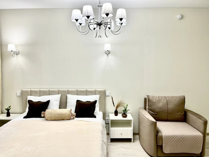 Фотография номера квартиры Квартира Неотель Студия рядом с ботаническим садом и трассой М4