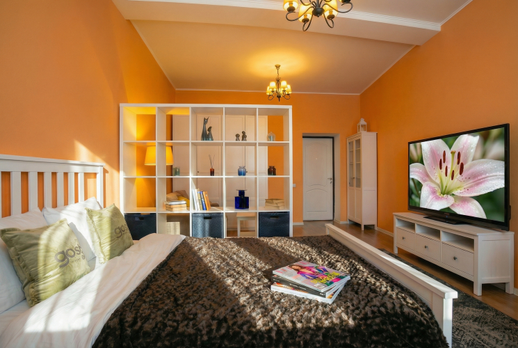 Фотография номера квартиры Апартаменты Паруса 623 | Городской уют | 19 этаж | Вид на площадь