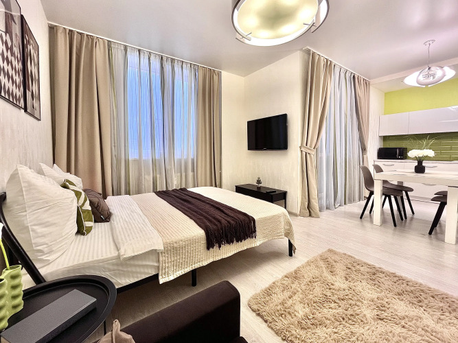 Фотография номера квартиры Квартира Свeтлaя Студия в Центрe Гopoдa