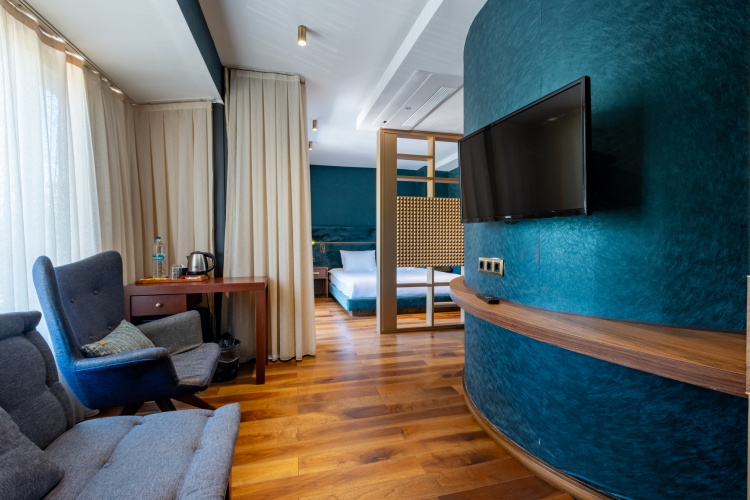 Deluxe room with balcony and with view