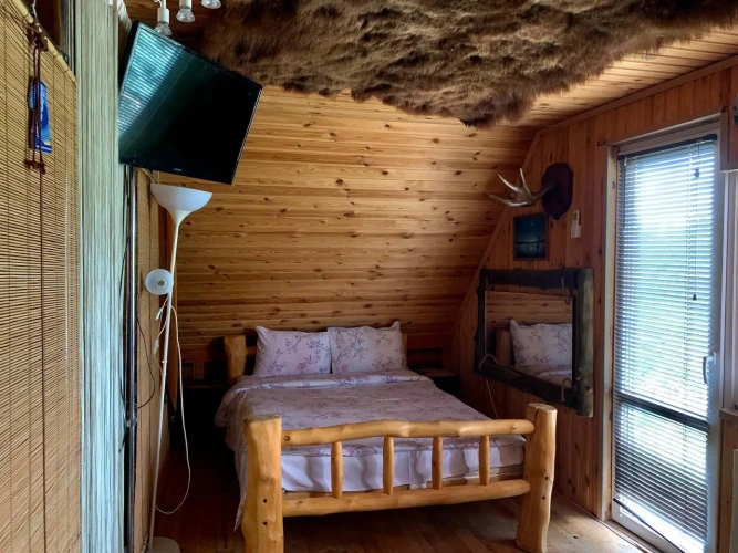 Cottage with balcony