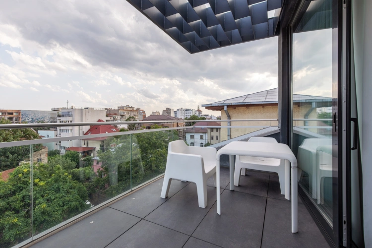 1 Bedroom Urban Loft Double Apartment with balcony and with city view