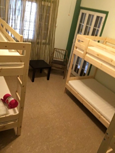 Bed in Dorm with balcony