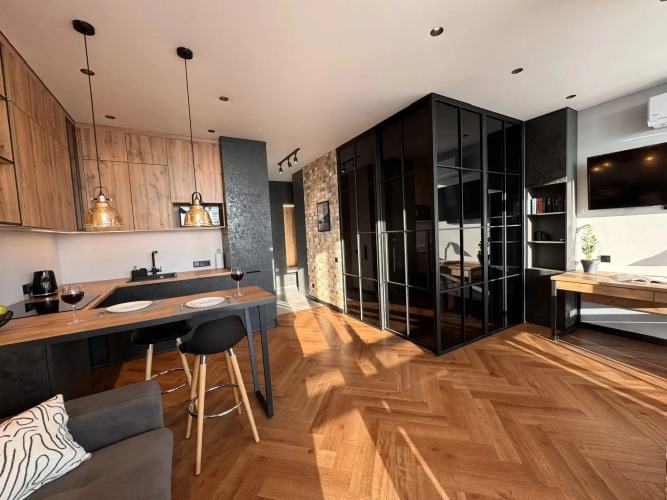 Фотография номера квартиры Апартаменты стильная студия в стиле лофт рядом с Парком Маяковского