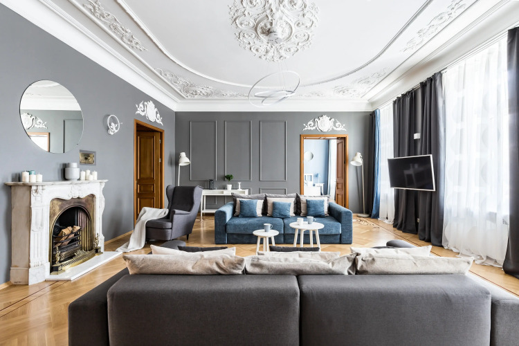 Фотография номера квартиры Апартаменты Avenue 180 кв.м с видом на Большую Конюшенную Улицу и Церковь Петра и Павла