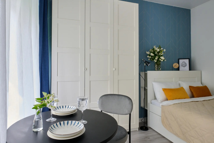 Фотография номера квартиры Апартаменты Riva Apart у метро Тушинская в тихом зелёном районе