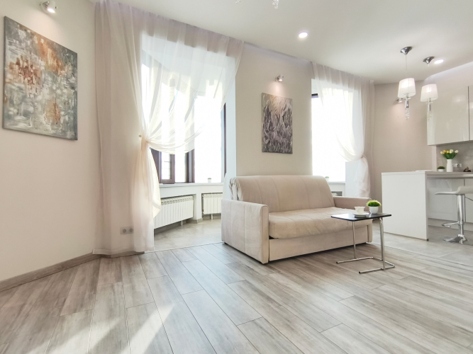 Фотография номера квартиры Апартаменты KvartirkaPlaZa на ул. Садовая 176 панорамный вид на Волгу и город