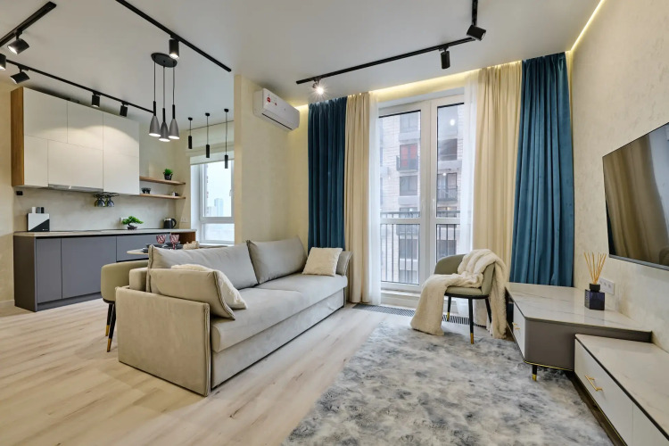 Фотография номера квартиры Апартаменты MONTY Moscow с панорамным видом Москва Сити