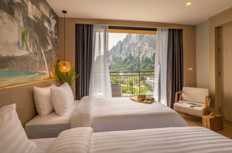 Deluxe Double room with balcony and with mountain view