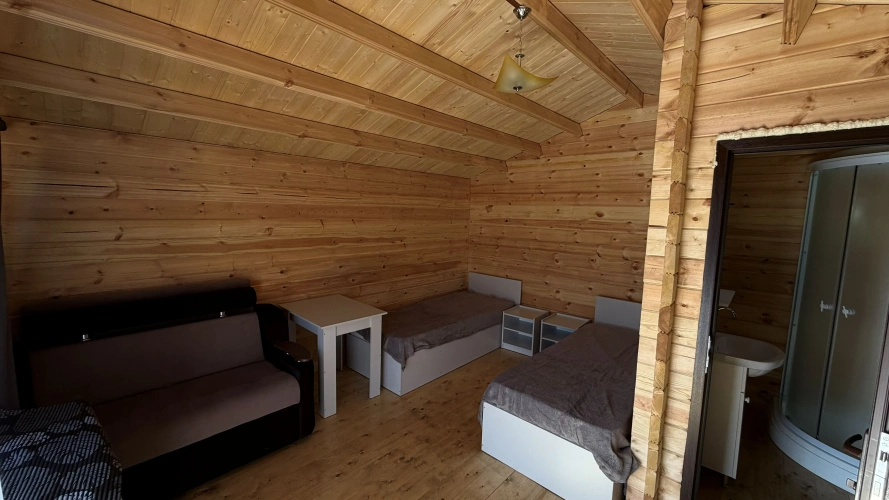 Cottage with balcony and with courtyard view