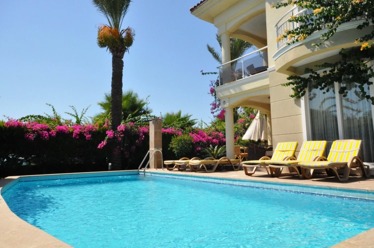 Cottage with balcony and with view