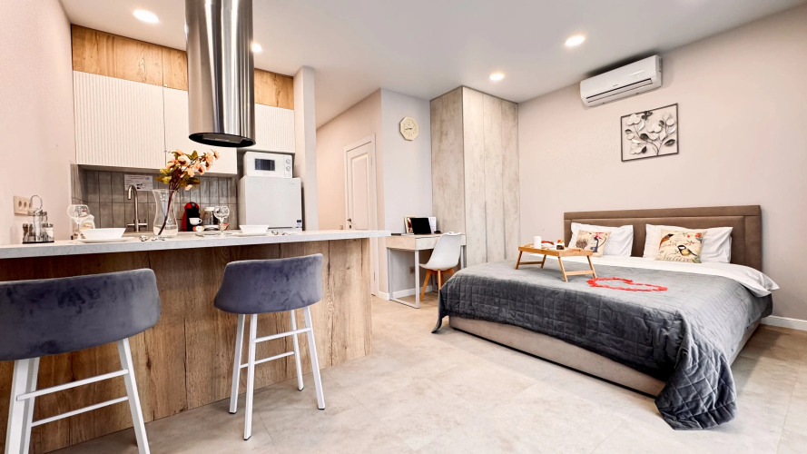 Фотография номера квартиры Апартаменты Студия-Люкс в Авторском Квартале Машаров