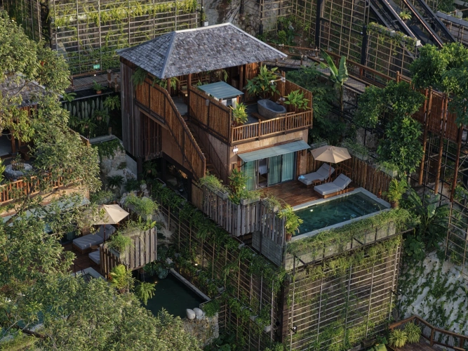 1 Bedroom D Jungle Double Duplex Pool Villa with balcony