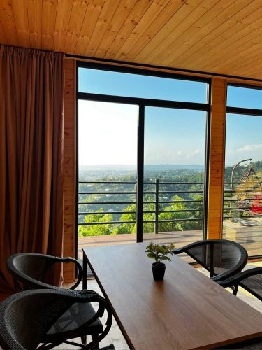 Cottage with balcony and with mountain view