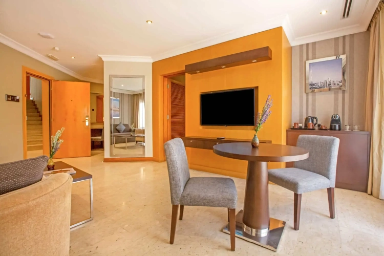 Family with sofa Double room