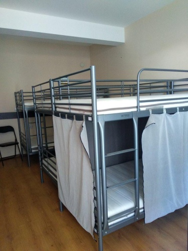 Bed in Dorm with balcony