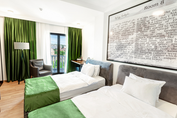 Superior Twin room with balcony and with view