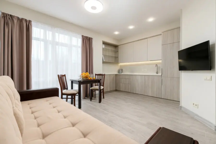 Фотография номера квартиры Апартаменты Студия с Панорамным Застеклением для 3 Гостей