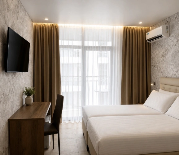 2 Bedrooms Family Quadruple room with balcony and with landmark view