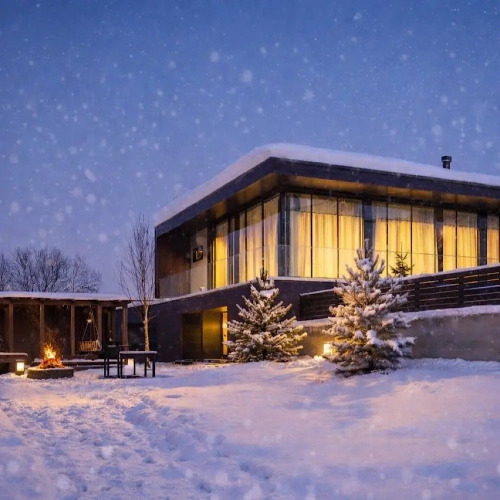 Фотография номера Коттеджа Частный дом Домик в Икше с сауной и камином (Glassbox 108 Premium)