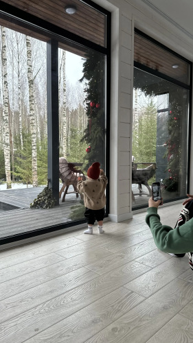 Фотография номера Коттеджа Частный Дом панорамный в лесу с сауной и чаном