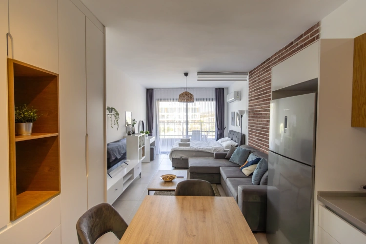 Double Studio with balcony and with view