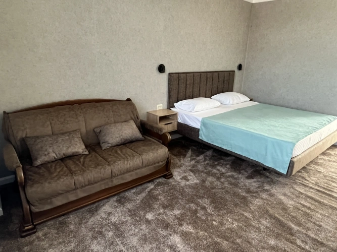 Deluxe Quadruple room with balcony and with pool view
