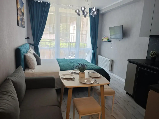 Фотография номера квартиры Апартаменты Студия для троих в новом малоэтажном ЖК в Агое