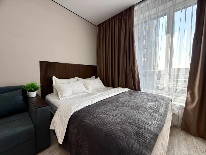 Фотография номера квартиры Квартира студия Raiymbek residence 18-26-1 & питьевая вода в подарок