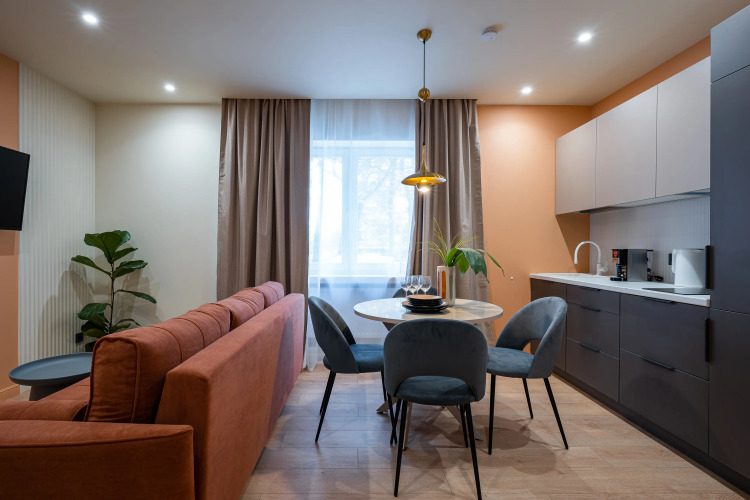 Фотография номера квартиры Апартаменты Peach by Pavlov