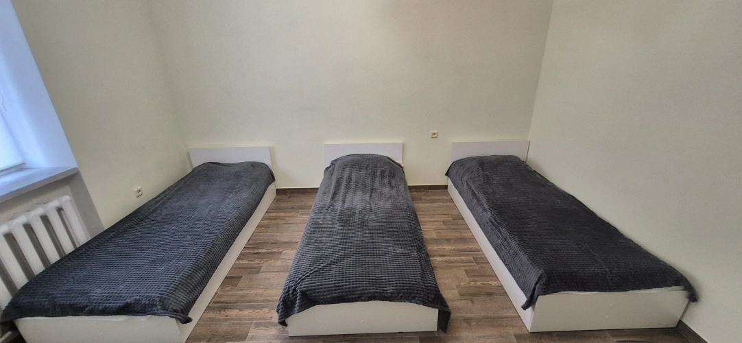 Bed in Dorm with city view