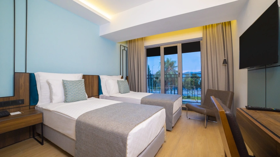 Standard Twin room with pool view