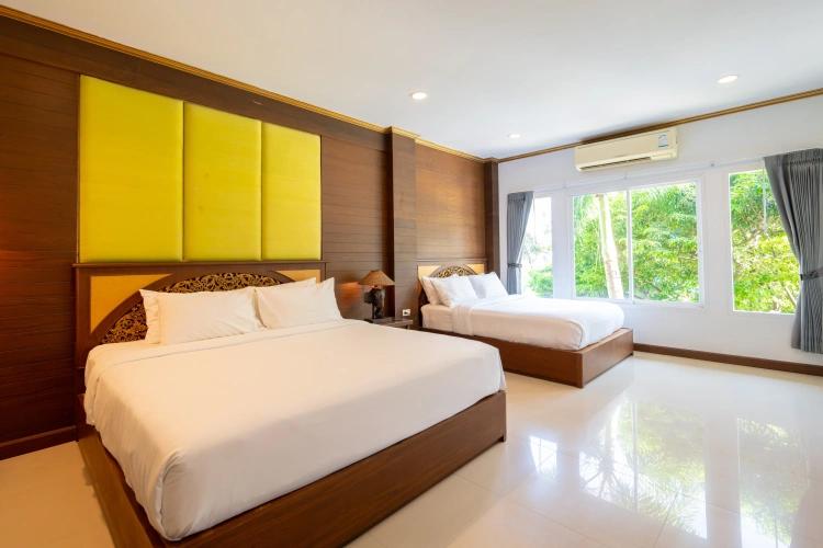 Family Suite with balcony and with pool view