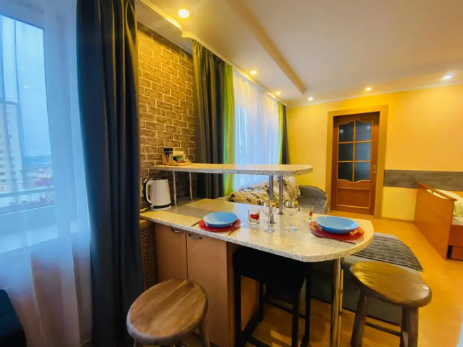 Фотография номера квартиры Квартира Двухкомнатная в Центре Мурманска на Буркова 43 и Видом на Город