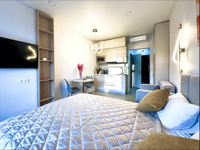 Фотография номера квартиры Апартаменты LS-Art-Summer Emotion с видом на город с 4 этажа