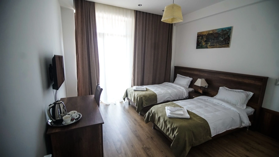 Standard Twin room with balcony and with view