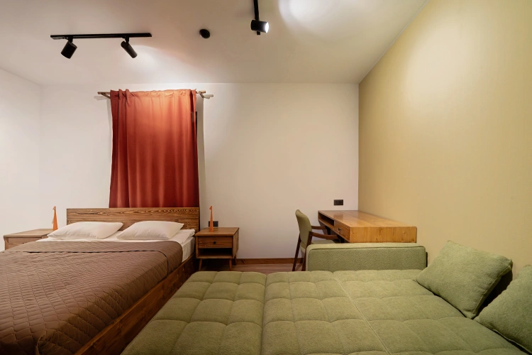 Deluxe Family room with balcony and with mountain view