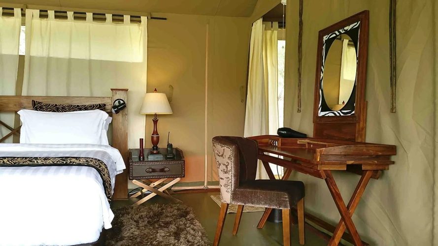 Tent with balcony