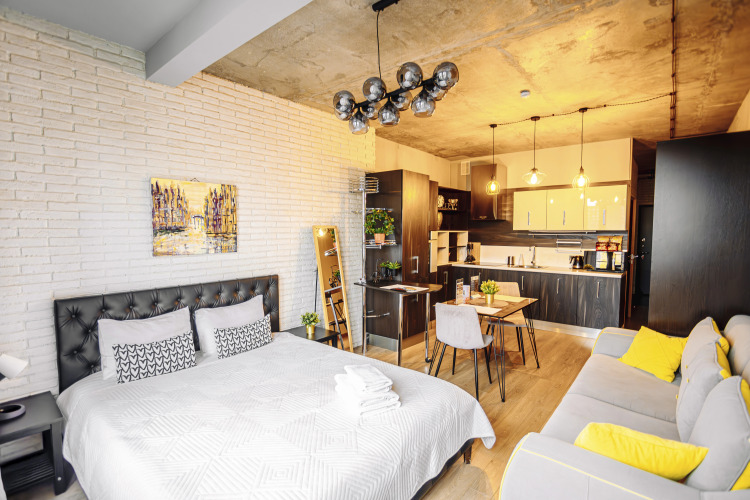 Фотография номера квартиры Апартаменты Lalapart London Loft просторная студия 38м в ЖК Савеловский Сити