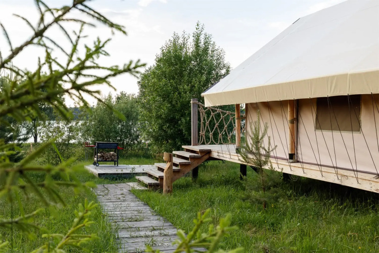 Двухместный домик на берегу Волги 2 отдельные кровати