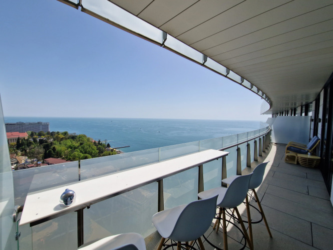 Фотография номера квартиры Апартаменты 3-к Karat с видом на море