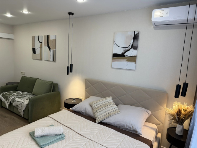Фотография номера квартиры Квартира Современная однокомнатная сети PanApartments для Вашего уюта