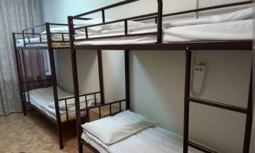 Bed in Dorm (female dorm) with courtyard view