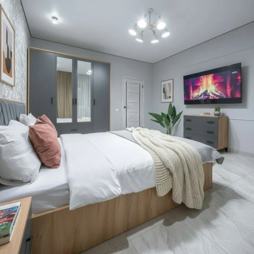 Фотография номера квартиры Квартира с большим телевизором и шикарным видом на реку Кубань 1