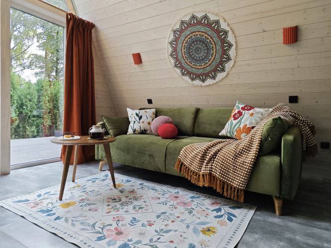 Фотография номера Коттеджа Частный дом Увеличенный А-фрейм Сад с баней и чаном